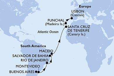 Brazil Cruise Tour To Uruguay & Argentina