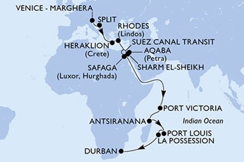 Cruise itinerary