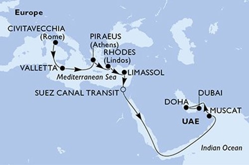 Маршрут круиза