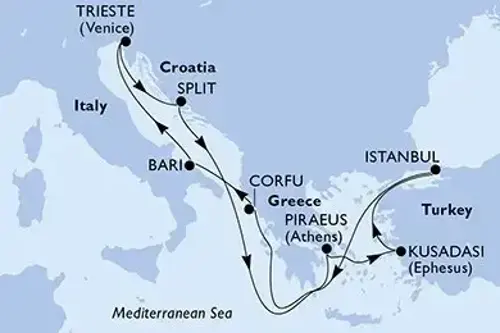 Маршрут круиза