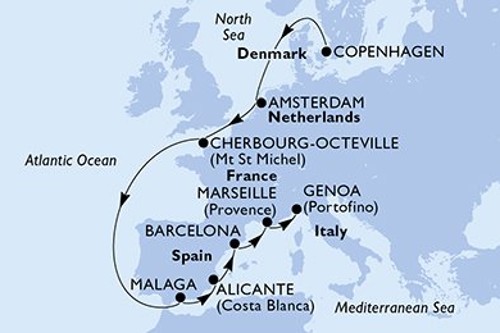 Маршрут круиза