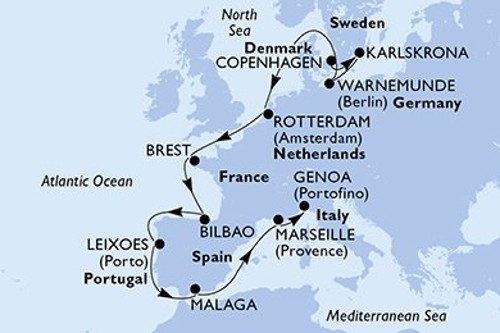 Маршрут круиза