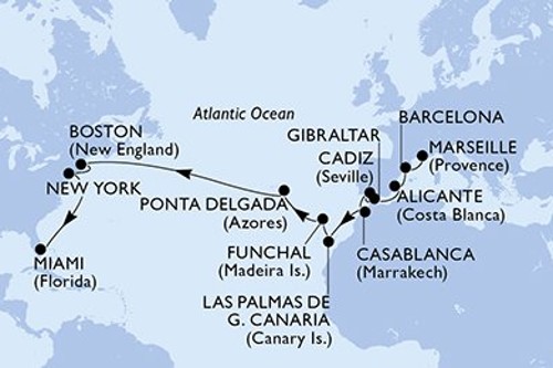 Маршрут круиза