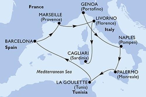 Маршрут круиза