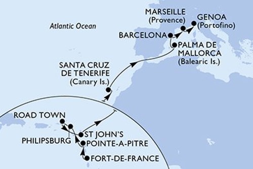 Маршрут круиза