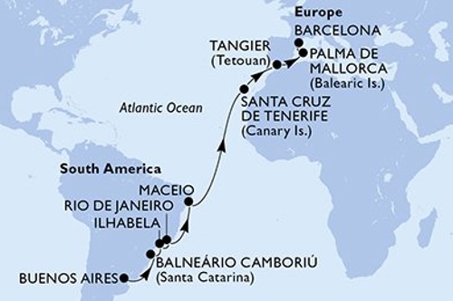 Cruise itinerary