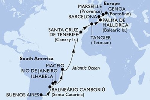 Cruise itinerary