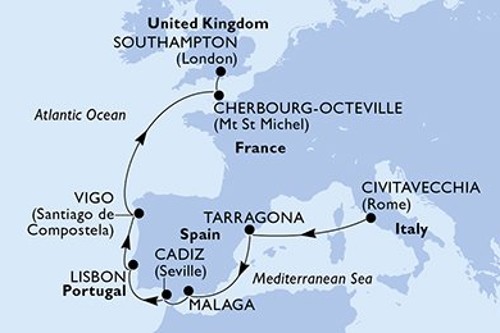 Cruise itinerary