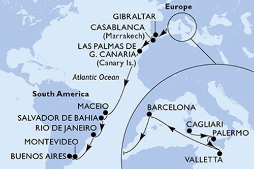 Маршрут круиза