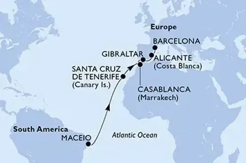 Cruise itinerary