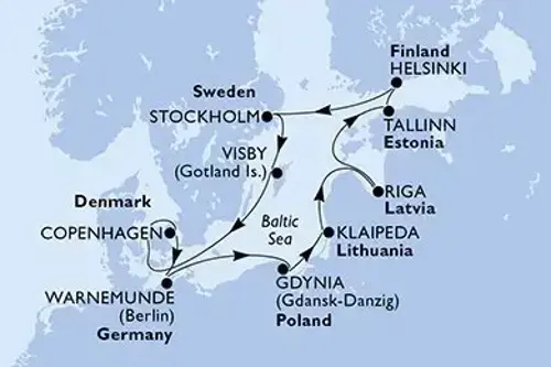 Маршрут круиза