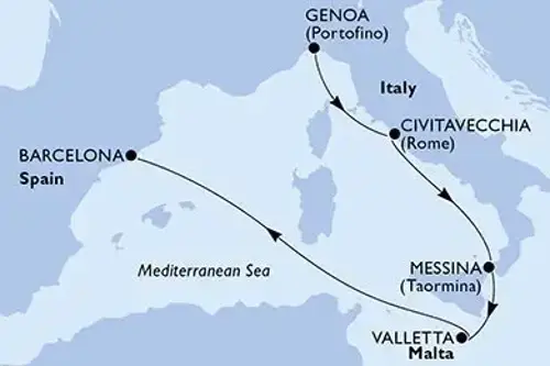 Маршрут круиза