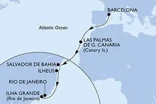 Маршрут круиза