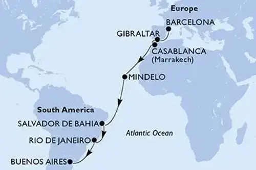 Маршрут круиза