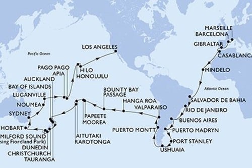 Маршрут круиза