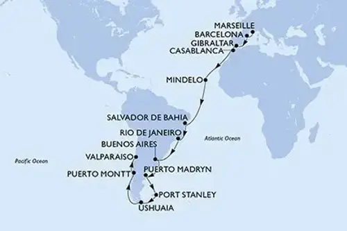 Cruise itinerary