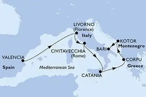 Cruise itinerary