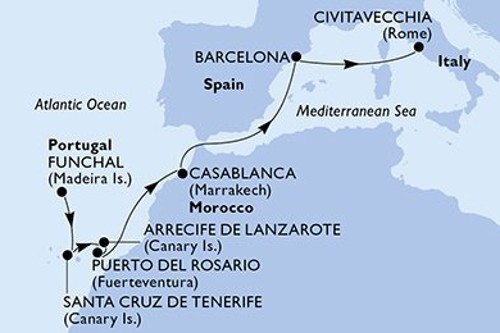 Cruise itinerary