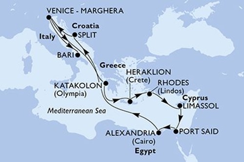 Маршрут круиза