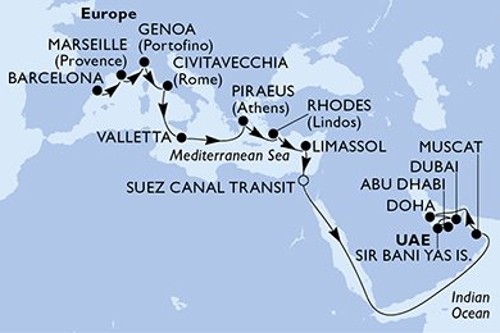 Cruise itinerary