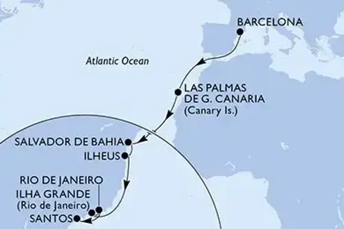 Маршрут круиза