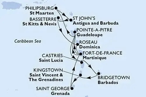 Маршрут круиза