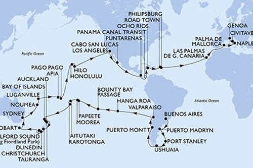 Маршрут круиза