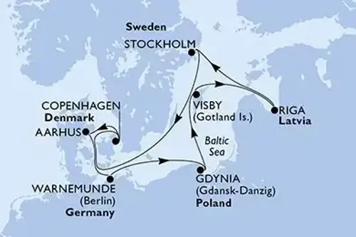 Маршрут круиза