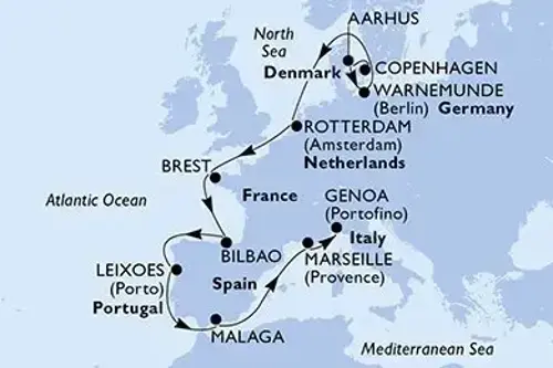 Маршрут круиза