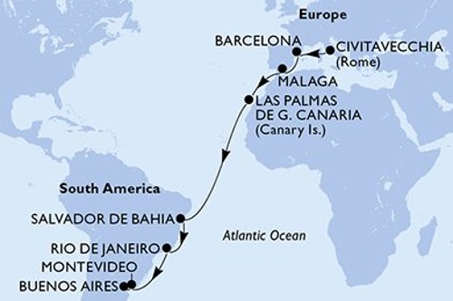 Маршрут круиза