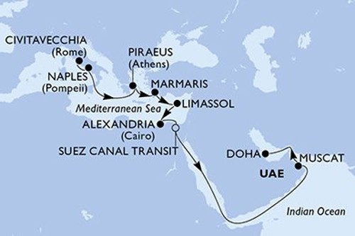 Маршрут круиза