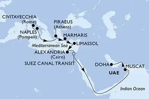 Маршрут круиза