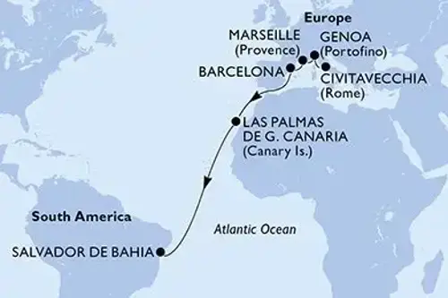 Маршрут круиза