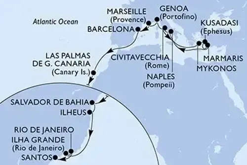 Маршрут круиза