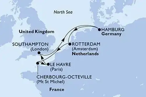 Маршрут круиза