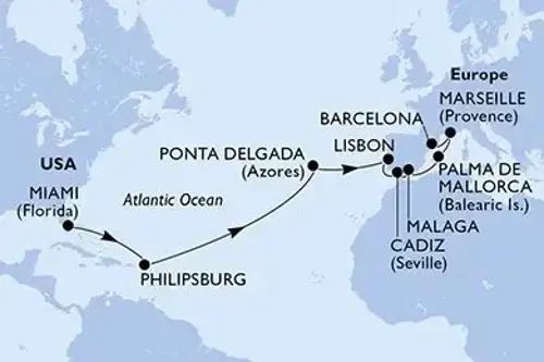 Маршрут круиза