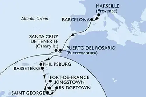 Cruise itinerary
