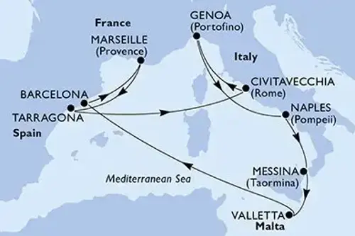 Маршрут круиза