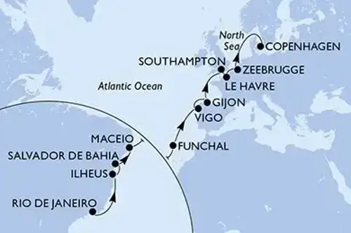 Маршрут круиза