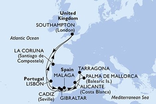 Маршрут круиза