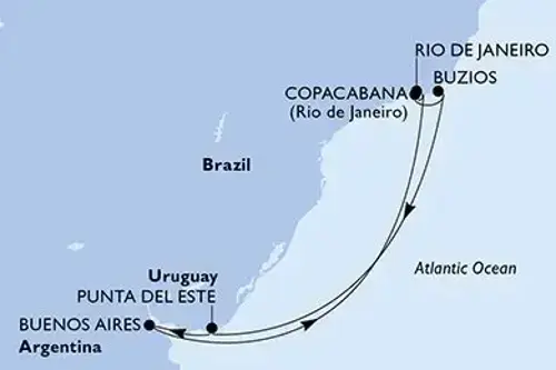 Маршрут круиза