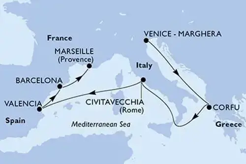 Маршрут круиза