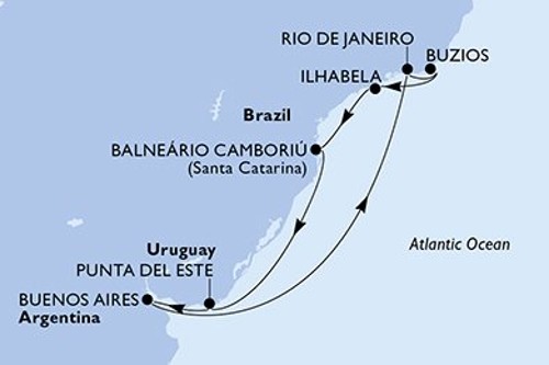 Маршрут круиза