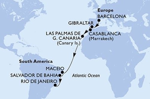 Маршрут круиза