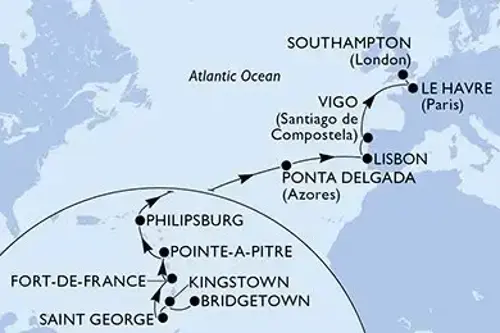 Маршрут круиза