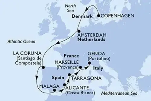 Маршрут круиза