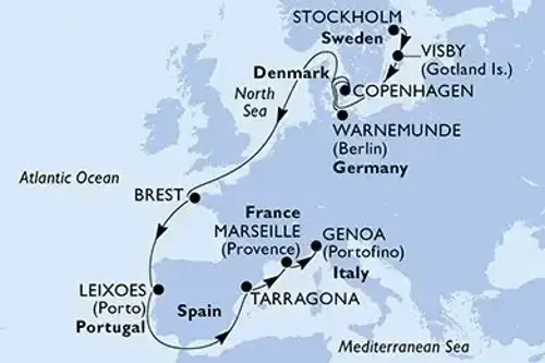 Маршрут круиза