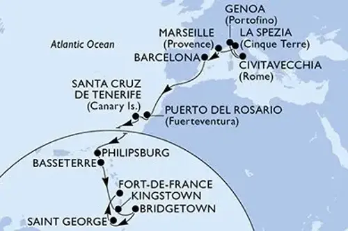 Маршрут круиза