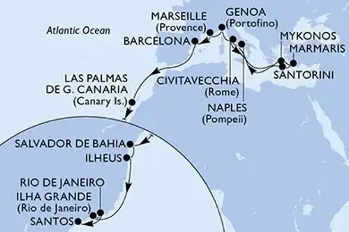 Cruise itinerary