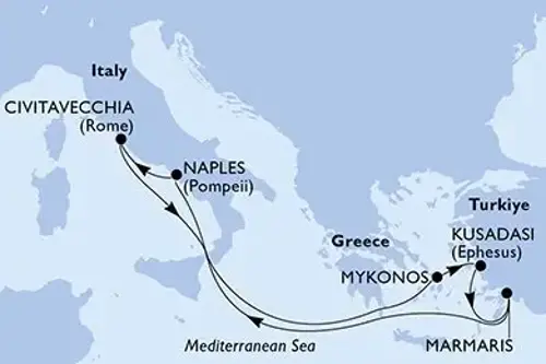 Cruise itinerary